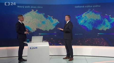 90’ ČT24 - Problémy se sněhem komplikují život v ČR