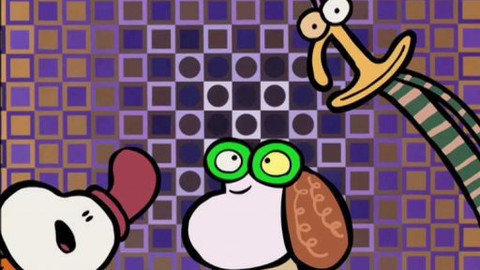 Minuta v muzeu - Op-artový obraz Alom