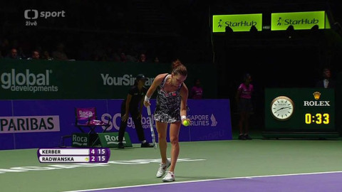 BNP Paribas WTA Finals Singapore 2016 - Angelique Kerberová - Agnieszka Radwaňská
