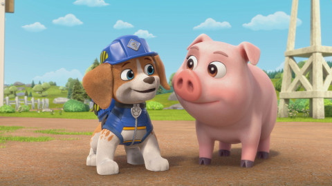 Rubble a jeho parta - Parta staví stodolu pro selátko / Parta staví obří ranvej