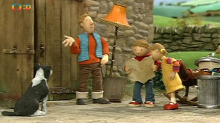 Červený traktůrek