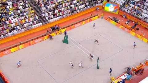 XXXI. letní olympijské hry 2016 Rio de Janeiro - Plážový volejbal: Spojené státy - Itálie (muži)