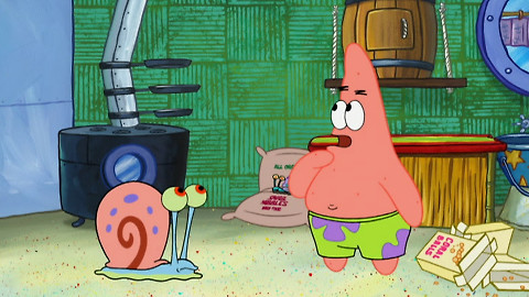 SpongeBob v kalhotách - Problémy s pletí / Patrik hlídá Garryho