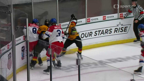 MS v ledním hokeji U18 2025 USA - Česko - Německo