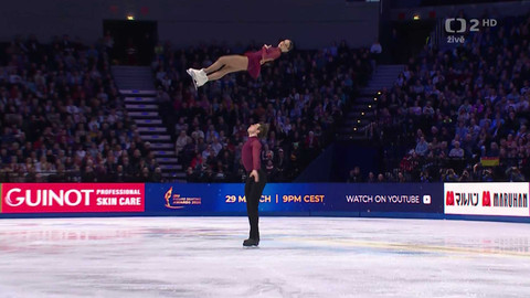 MS v krasobruslení 2026 Česko - Krátký program sportovních dvojic