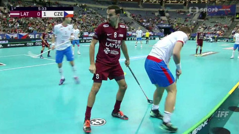MS ve florbalu 2018 Česko - Lotyšsko - Česko