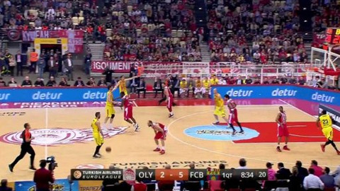 Evropská liga v basketbalu - Olympiakos Pireus - FC Barcelona