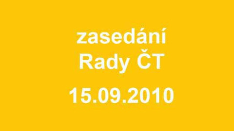 Jednání Rady České televize - 15. jednání Rady ČT v roce 2010