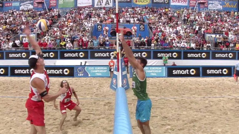 ME v plážovém volejbalu 2015 Rakousko - Ranghieri, Carambula (ITA) - Samoilovs, Smedins (LAT)