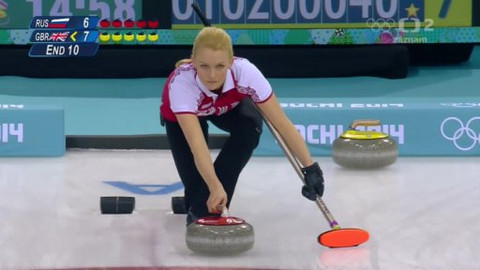XXII. zimní olympijské hry 2014 Soči - Curling: Rusko - Velká Británie (ženy)