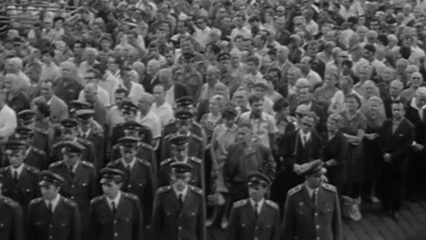 Příloha Televizních novin - Vzpomínka na parašutisty, manifestace