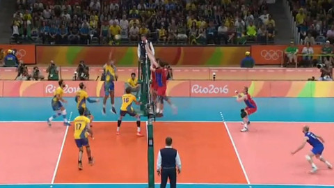 XXXI. letní olympijské hry 2016 Rio de Janeiro - Volejbal: Rusko - Brazílie (muži)