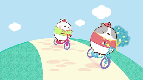 Molang - Výlet na kolech