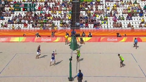 XXXI. letní olympijské hry 2016 Rio de Janeiro - Plážový volejbal: USA – Mexiko (muži)