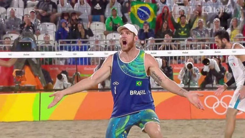 XXXI. letní olympijské hry 2016 Rio de Janeiro - Plážový volejbal: Itálie - Brazílie (muži)