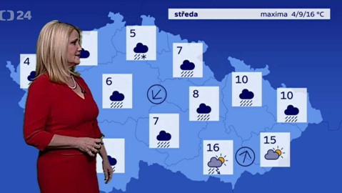 Předpověď počasí - 25. dubna 2017 17:55