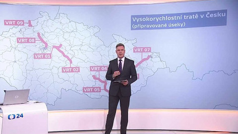 90’ ČT24 - Další výstavba dálnic a železnic v ČR