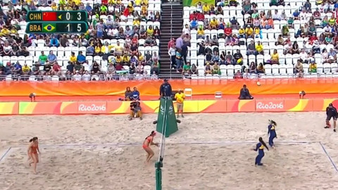 XXXI. letní olympijské hry 2016 Rio de Janeiro - Plážový volejbal: Čína - Brazílie (ženy)