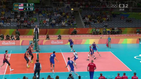 XXXI. letní olympijské hry 2016 Rio de Janeiro - Volejbal: USA - Rusko (muži)