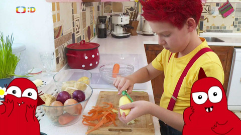 Draci v hrnci - Zelenina s kuřetem chutná dráčkům i dětem