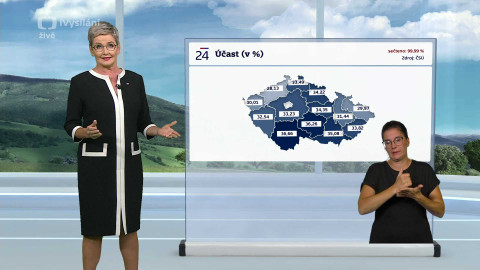 Krajské a senátní volby 2024 - Volební studio s tlumočením do znakového jazyka