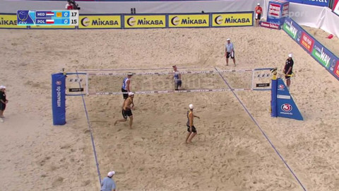 ME v plážovém volejbalu 2015 Rakousko - Brouwer, Meeuwsen (NED) - Losiak, Kantor (POL)