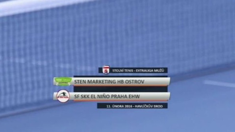 Stolní tenis - STEN marketing HB Ostrov - SF SKK EL NiŇO Praha EHW