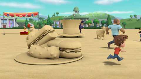 Tlapková patrola - Tlapky zachraňují panáka Humdingera / Tlapky zachraňují soutěž ve stavění soch z písku