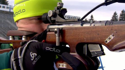 Lekce biatlonu - Poloha vstoje