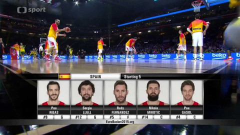 ME v basketbalu 2015 Francie - Španělsko - Litva
