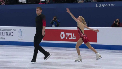 MS v krasobruslení 2022 Francie - Krátký program sportovních dvojic