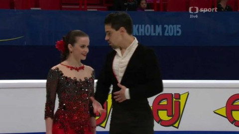 ME v krasobruslení 2015 Švédsko - Taneční páry: krátký program