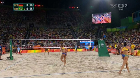 XXXI. letní olympijské hry 2016 Rio de Janeiro - Plážový volejbal: Německo - Brazílie (ženy)