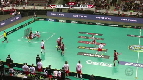 MS ve florbalu 2016 Lotyšsko - Lotyšsko - Dánsko