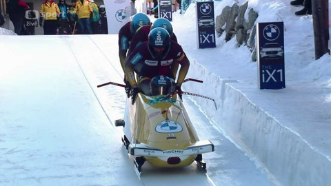 Mistrovství světa v bobech a skeletonu 2023 Švýcarsko - 2. jízda čtyřbobů mužů