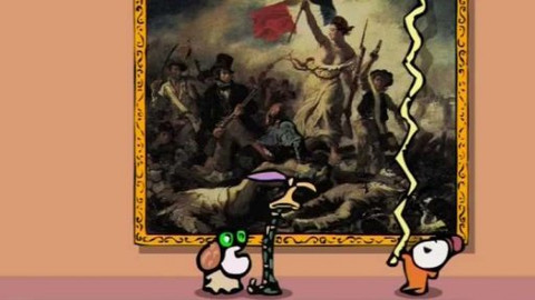 Minuta v muzeu - Obraz Svoboda vede lid