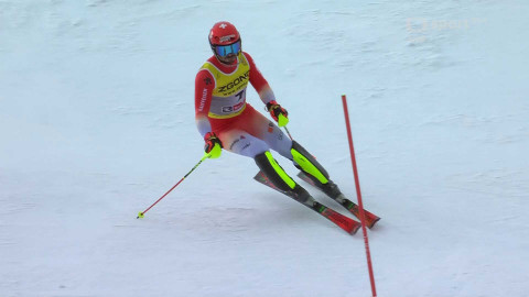 MS v alpském lyžování 2025 Rakousko - 1. kolo slalomu mužů