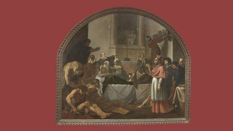 Národní galerie v Praze nikdy nezavírá - Karel Boromejský navštěvuje nemocné morem