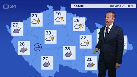 Předpověď počasí - 24. června 2017 17:55
