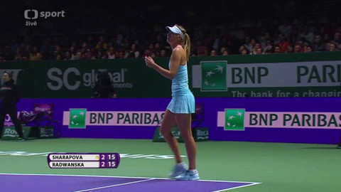 BNP Paribas WTA Singapur 2015 - Maria Šarapovová (RUS) - Agnieszka Radwaňská (POL)