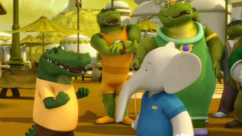 Babar a Baduova dobrodružství - 38/52 Pirát Babar/Pruhy proti šupinám