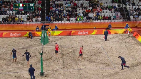 XXXI. letní olympijské hry 2016 Rio de Janeiro - Plážový volejbal: Itálie - Rusko (muži)