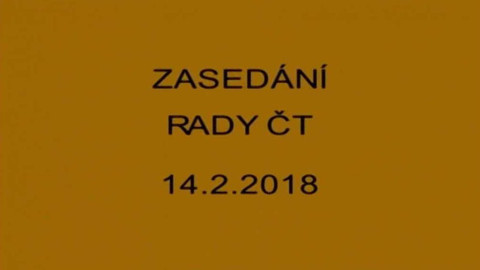 Jednání Rady České televize - 3. jednání Rady ČT v roce 2018