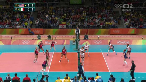 XXXI. letní olympijské hry 2016 Rio de Janeiro - Volejbal: USA - Itálie (ženy)
