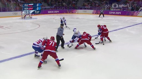 XXII. zimní olympijské hry 2014 Soči - Lední hokej: Rusko - Norsko - muži