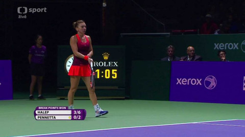 BNP Paribas WTA Singapur 2015 - Simona Halepová (ROU) - Flavia Pennettaová (ITA)