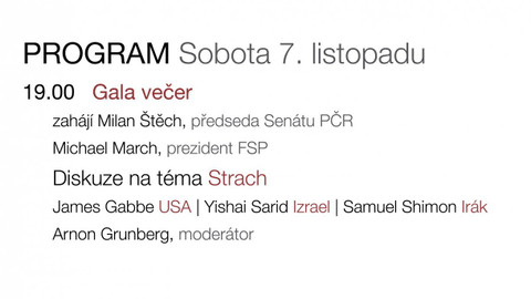 Festival spisovatelů Praha 2015 - Gala večer