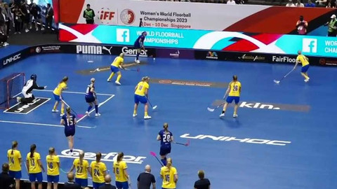 MS ve florbalu žen 2023 Singapur - Švédsko - Finsko