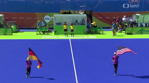 XXXI. letní olympijské hry 2016 Rio de Janeiro - Pozemní hokej: USA - Německo (Ž), čtvrtfinále