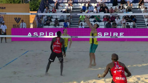 Plážový volejbal - Cheriff / Ahmed (QAT) - Perušič / Schweiner (CZE)